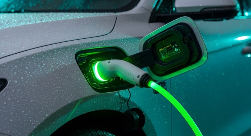 E-Auto an einer Wallbox beim Laden