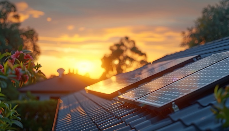 Photovoltaik-Module auf einem Dach